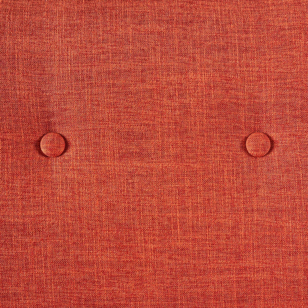 GDF Studio Mia Mid-Century Modern Fabric Loveseat, Muted Orange