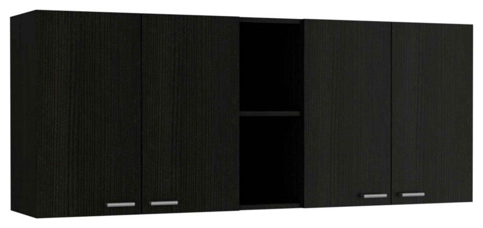 Winslow 59" Wall Cabinet, Black Wengue
