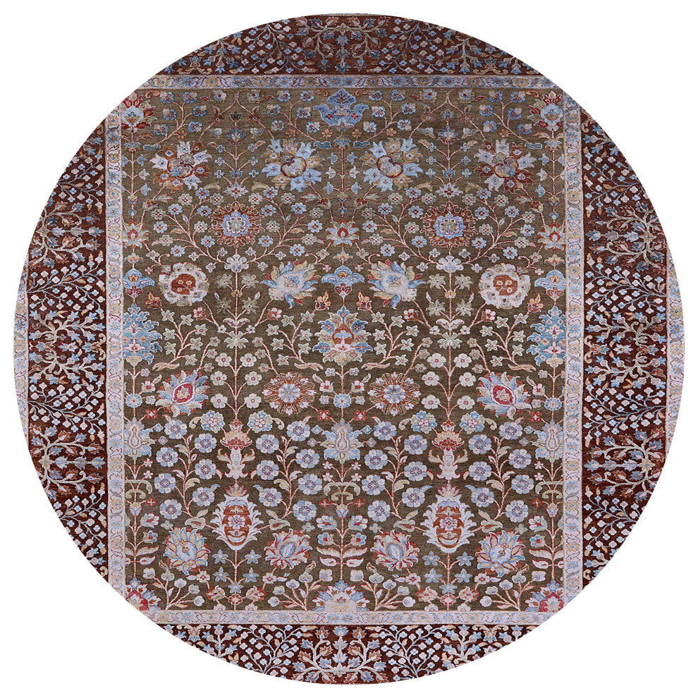 Ahgly Company Indoor Round Mid-Century Modern Area Rugs, 3' Round