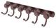 Mercury 6 Position Tie Rack with Smooth Accent, Antique Copper