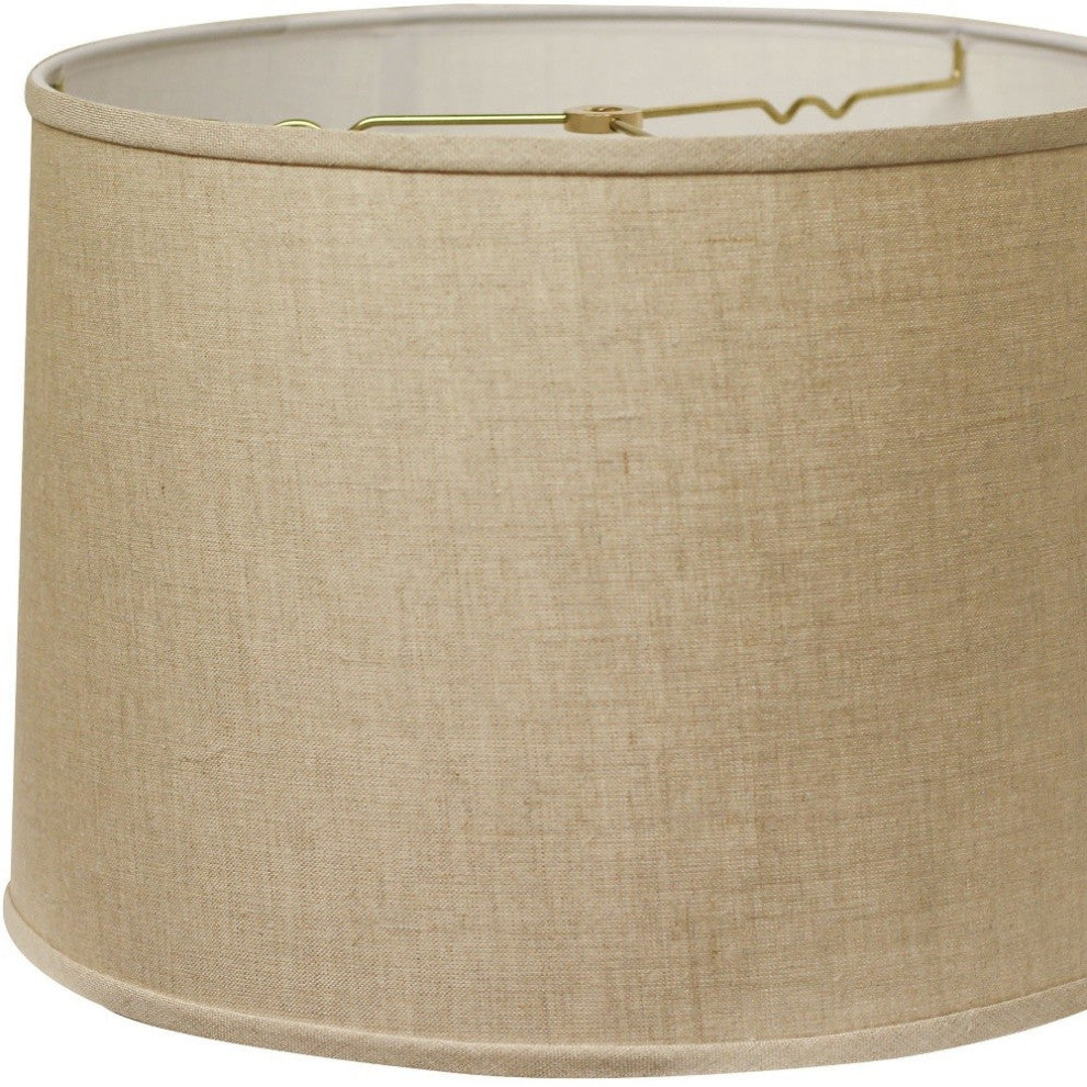 15" Dark Wheat Throwback Drum Linen Lampshade