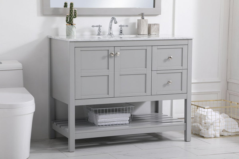 Elegant VF16542GR 42"Single Bathroom Vanity, Gray