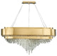 Gold hanging crystal ceiling chandelier for living room, dining room, bedroom