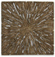 1" x 26" x 26" Brown Square Rotten Wood  Wall Decor