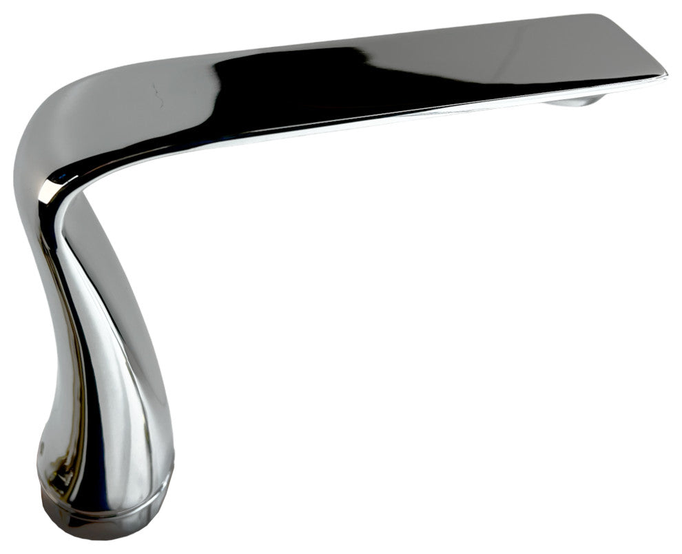 CastelloUSA Widespread 3 Hole, Bath Faucet, 2-White Rock Crystal Handles, Chrome