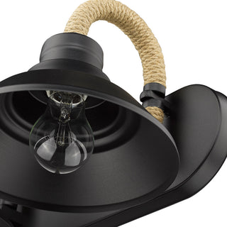 Orwell Flushmount With Clear Glass Shade Shade, Matte Black