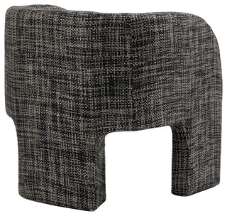 Sawyer Beige Weaved Polyester Fabric Accent Chair, Black, Weaved Fabric