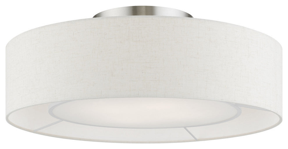 Ellsworth 4 Light Brushed Nickel Semi-Flush