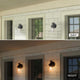 1-Light Modern Clear Glass Outdoor Wall Lamp, Set of 2, Brushed Black, 11"
