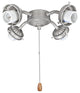 22003-11 4-Light Ceiling Fan Fitter Light Kit With Pull Chain, Brushed Nickel
