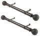 Eloise 1.5" Side Curtain Rod, Black, 18"