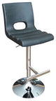 45" Black Leatherette And Steel Bar Stool
