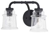Toledo 2-Light Vanity Matte Black