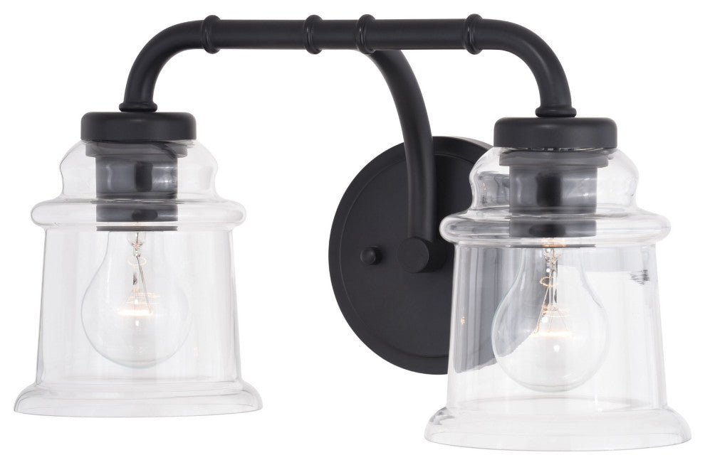Toledo 2-Light Vanity Matte Black