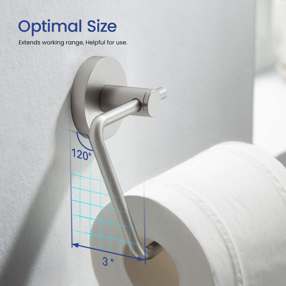 Circular 4-Piece Bathroom Hardware Set, Brushed Nickel