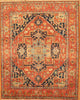 Pasargad Home Serapi Collection Hand-Knotted Rust Wool Area Rug, 2'8"x8'1"