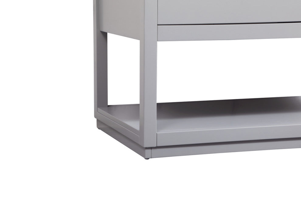 42" Single Bathroom Vanity, Gray, With Backsplash