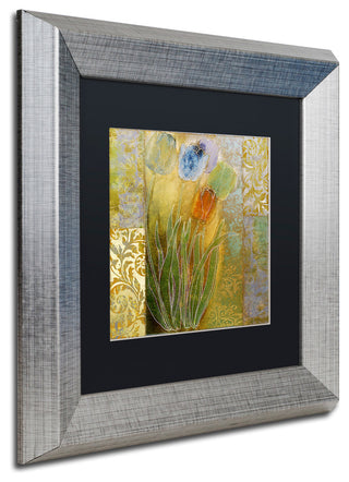 Color Bakery 'Emily I' Art, Silver Frame, Black Matte, 11"x11"