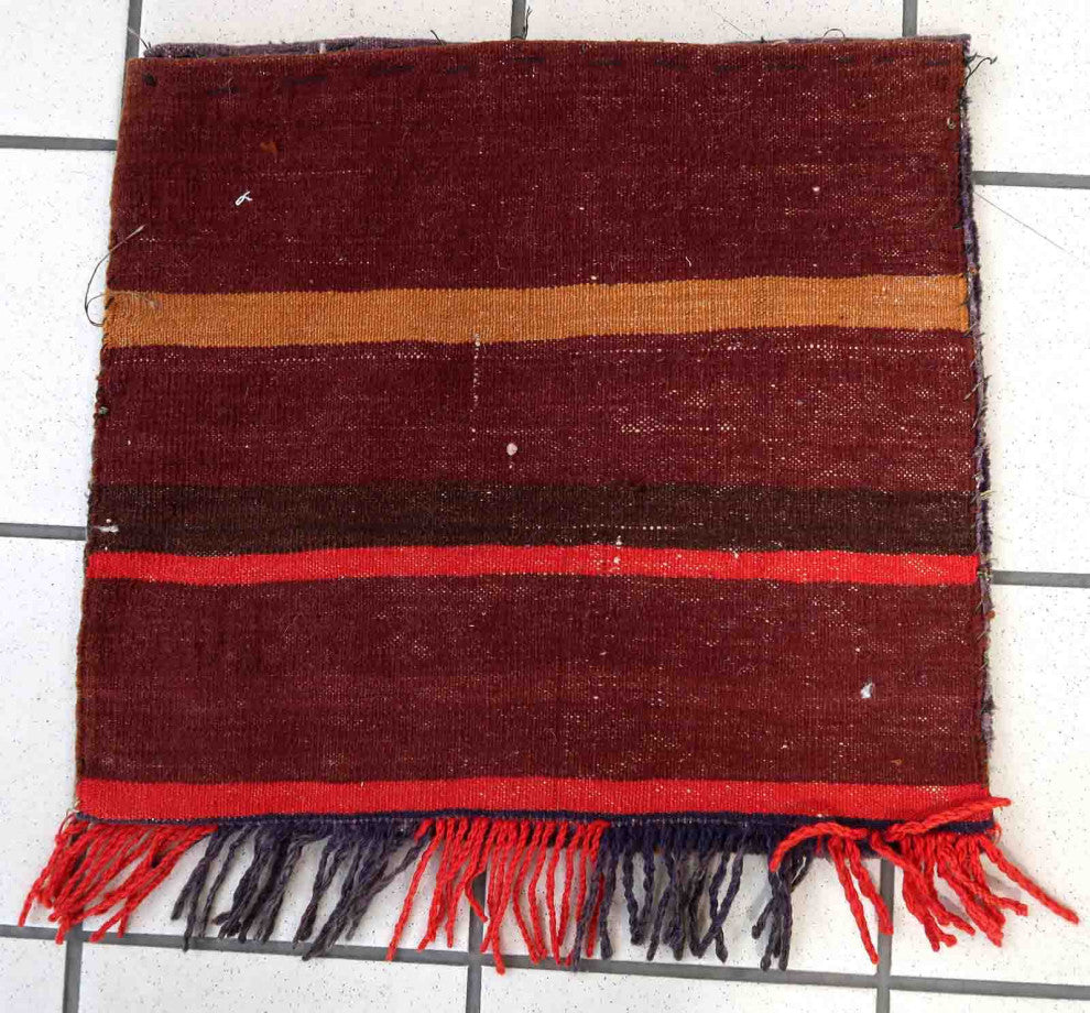 Handmade Vintage Turkish Sivas Salt Bag 1.2'x1.4', 39cmx45cm 1960s