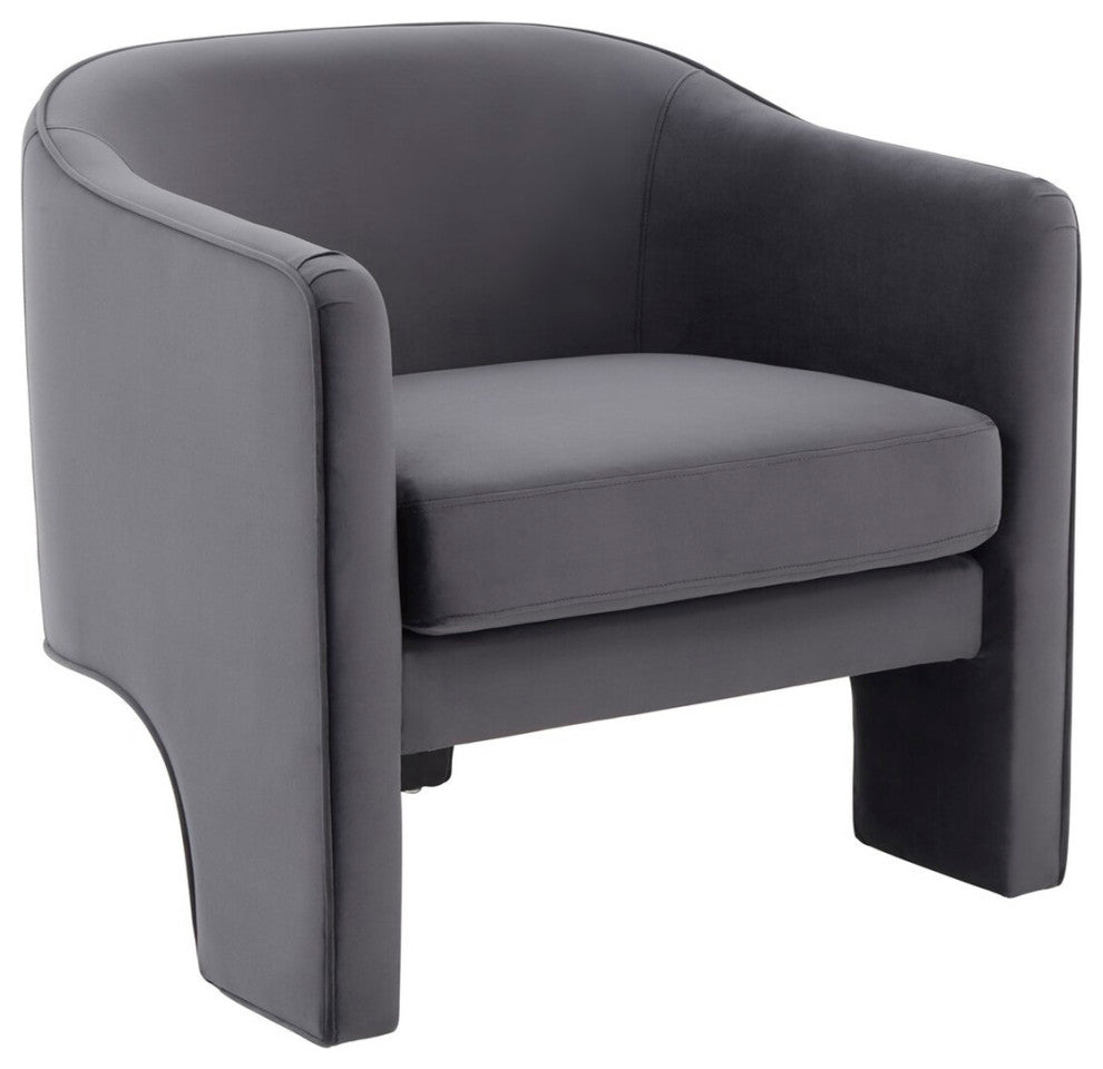 Safavieh Couture Londyn Upholstered Accent Chair, Dark Grey