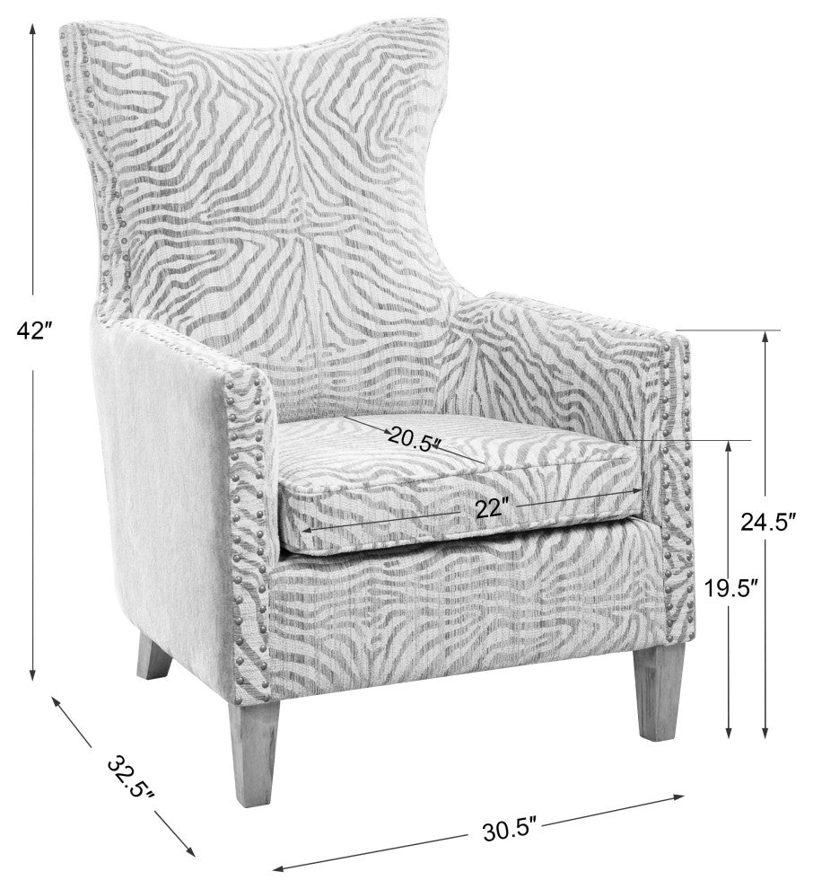 Uttermost Kiango Animal Pattern Armchair