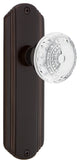 Deco Plate Single Dummy Crystal Meadows Knob, Timeless Bronze, DECCME