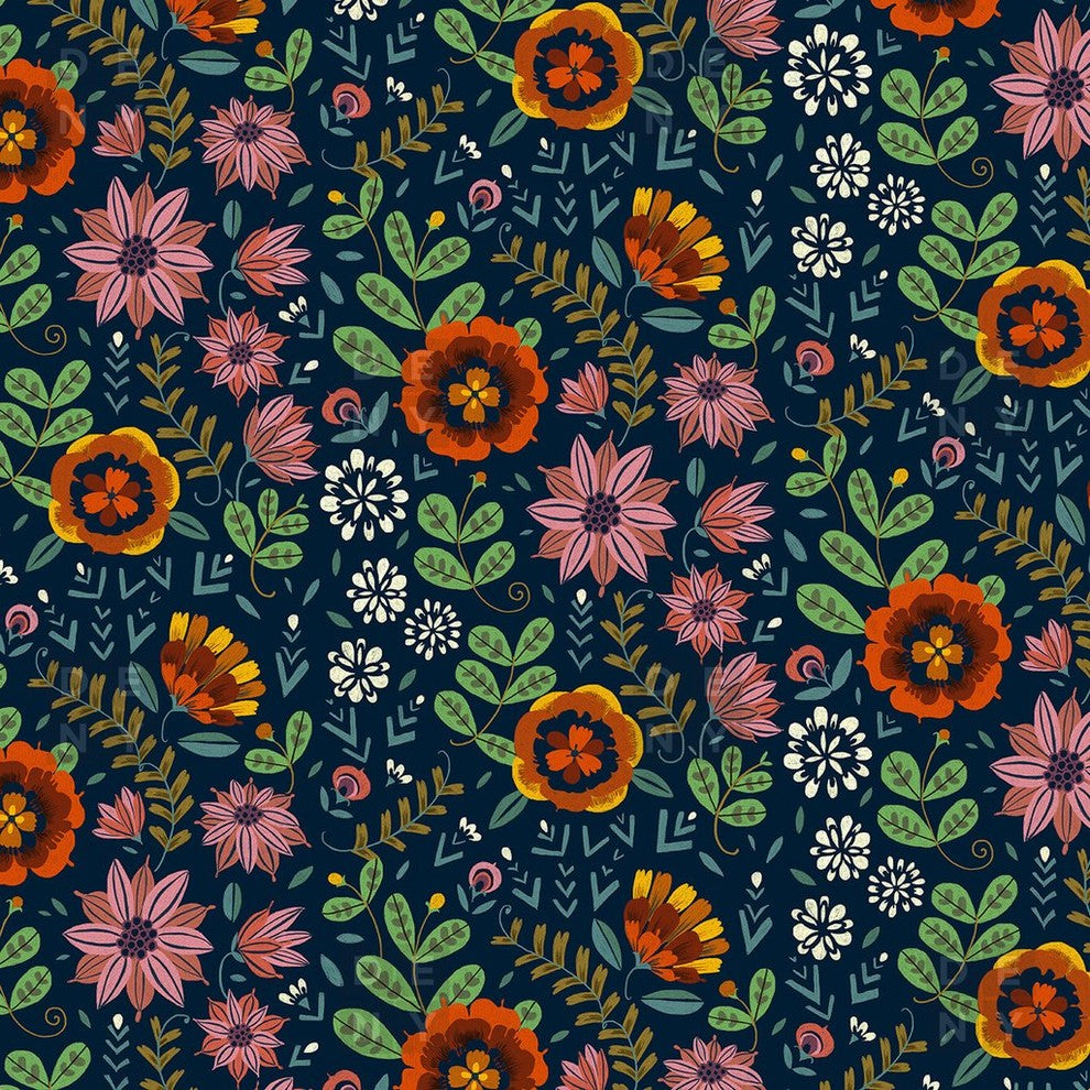 Pimlada Phuapradit Midnight Bloom 1 Duvet Cover, King