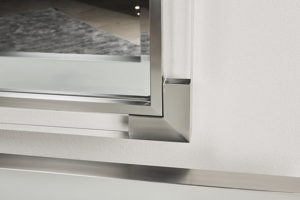 State St. Acrylic Modern Wall Accent Mirror - Clear