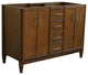 48" Double Sink Vanity, Walnut Finish - Cabinet Only