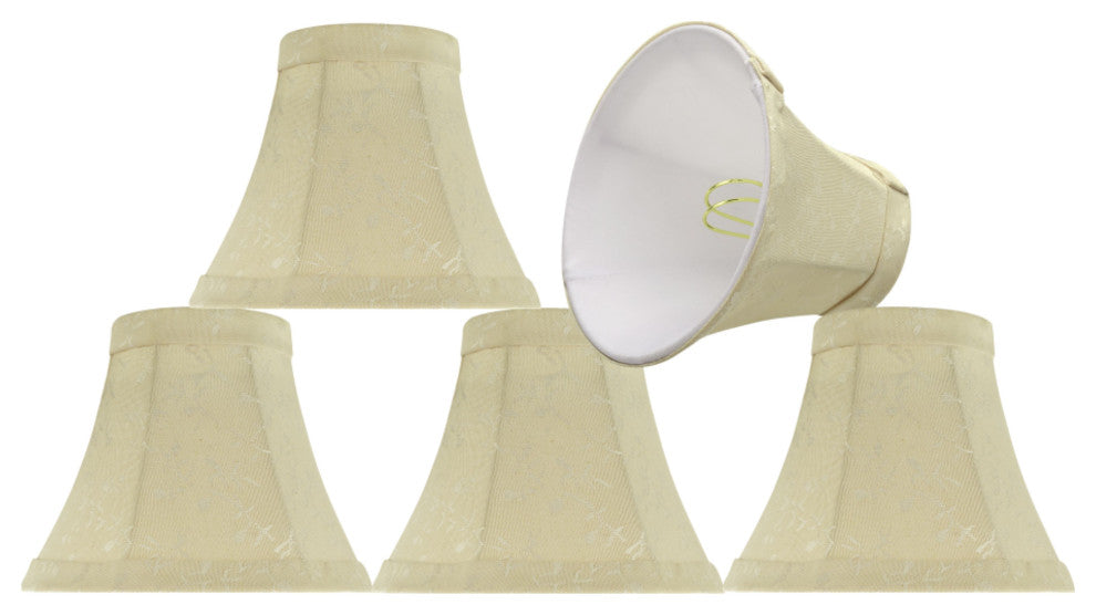30011-5 Small Bell  Chandelier Clip On Lamp Shade Butter Creme 3"x6"x5"