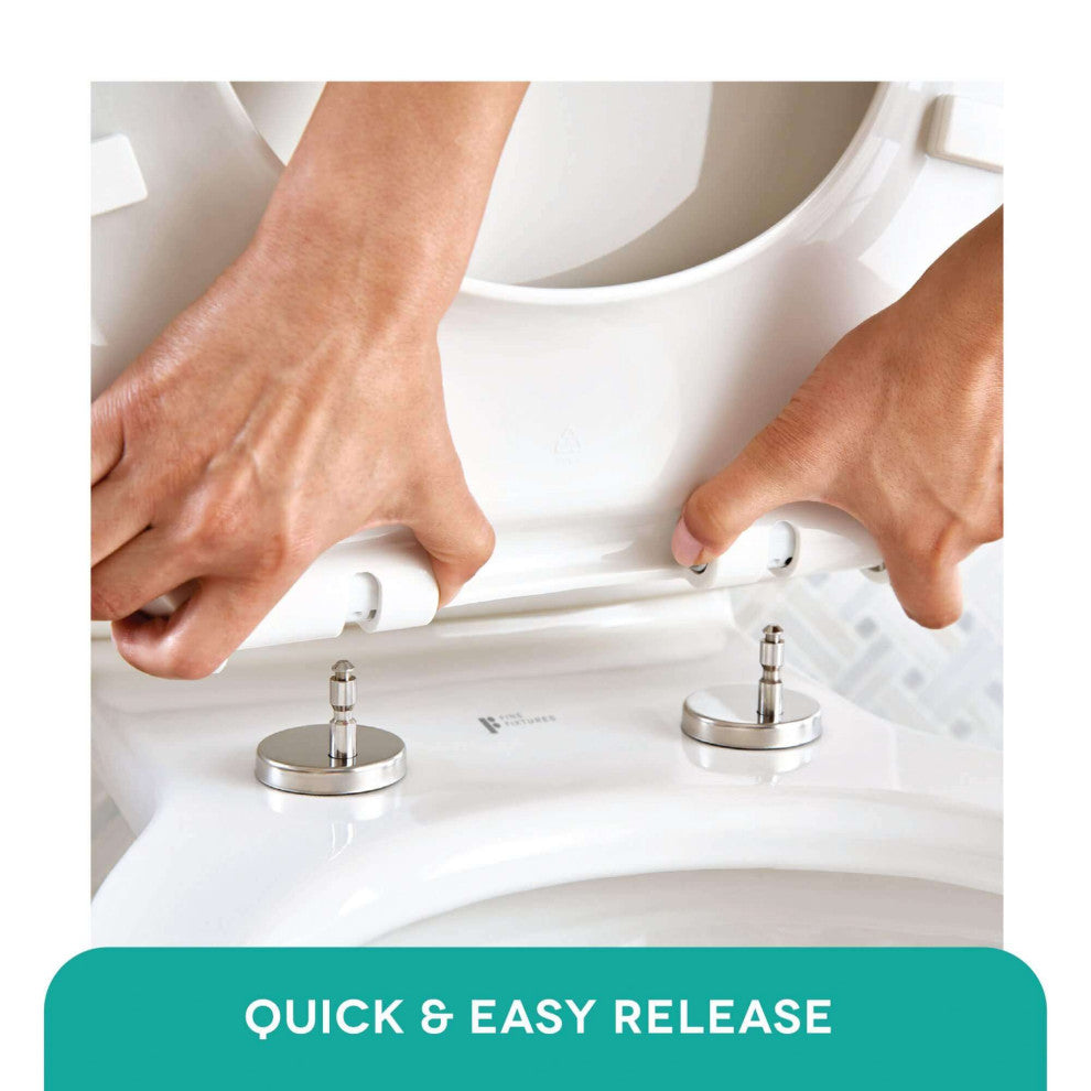 Fine Fixtures Dual-Flush Round One-Piece Toilet, Seat Included, 10" Rough in