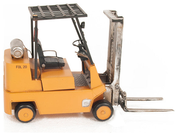 HANDMADE PROPANE FORKLIFT METAL Collectible Metal scale model Forklift