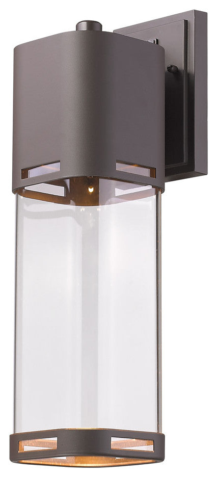 Lestat 1 Light Outdoor Wall Light in Deep Bronze