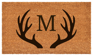 Calloway Mills Antler Monogram Doormat, 36"x72", Letter M