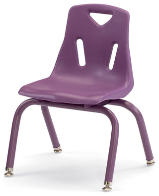 Berries Stacking Chair with Powder-Coated Legs - 12" Ht - Camel