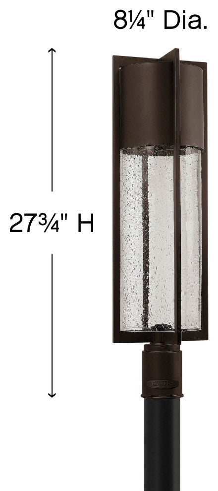 Hinkley Lighting 1321 Shelter 120v 1 Light 27.75" Tall Post Light - Buckeye