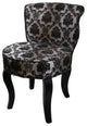 Modern Wooden Chair With Patterned Gray and Black Design