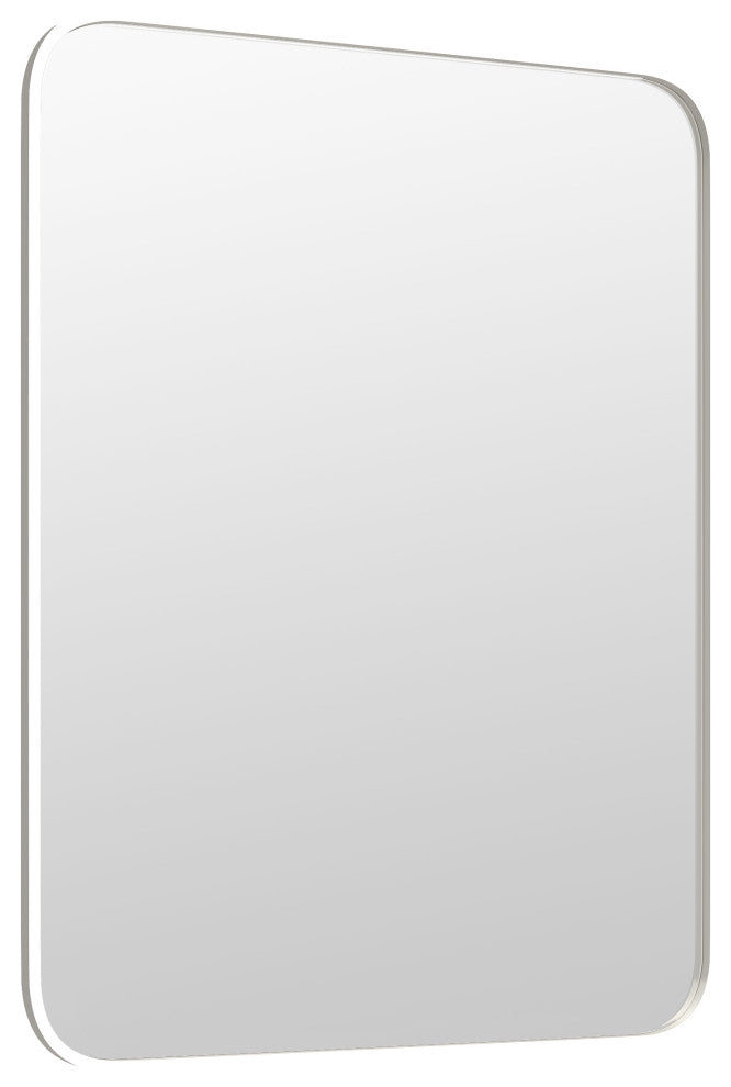 Waterloo 30x40 White Rectangular Metal Frame With Round Corner