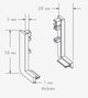 Handle-Free Cabinet Hardware 6K376 L Cap Component, Left, Silver
