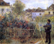 Pierre Auguste Renoir Claude Monet Painting in His Garden Wall Decal