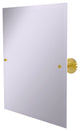 Frameless Rectangular Beveled Edge Tilt Mirror, Polished Brass