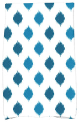 Ikat Dot Stripes Holiday Geometric Print Kitchen Towel, Teal