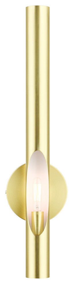 Satin Brass Contemporary, Minimal, Industrial, Urban, Sleek Single Sconce