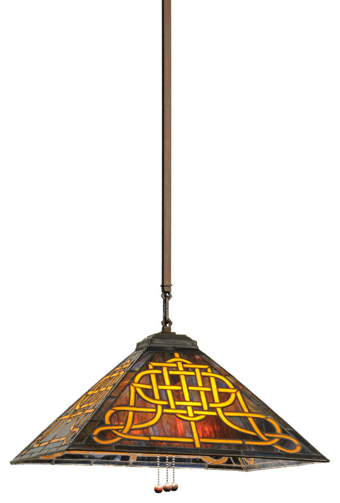 17 Square Knotwork Mission Pendant