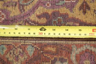 Indian Traditional Hand-Knotted Oriental Agra Area Rug, Beige, 12'0"X8'11"