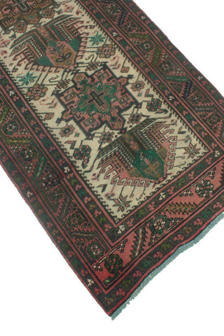 Fine Vintage Distressed Margaret Beige/Brown Runner, 2'9x13'1