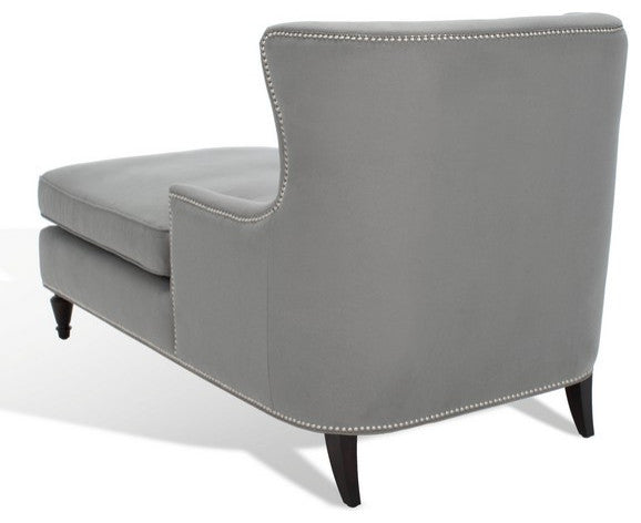 Safavieh Jamie Upholstered Chaise Lounge Granite