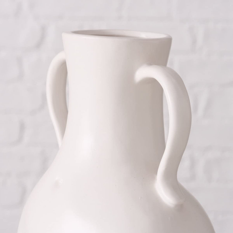 Body Shaped Ceramic Vase, 8.75", White