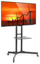 TV Stand Mobile Cart Mount Wheels for Plasma, LED, Flat Screen - fits 32" - 65"