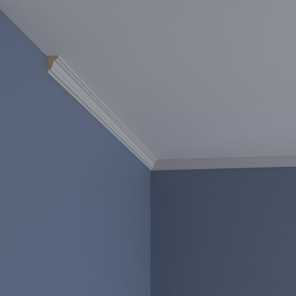 7/8"Hx5/8"Px96 1/8"L,1 1/8" Repeat, Edinburgh Traditional Smooth Crown Moulding